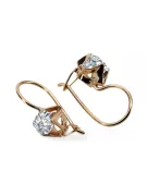 Vintage štýl náušnice zirkónia originálny vintage 14k produkt s ružovým zlatom vec142r